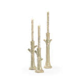 Faux Bois Candlesticks, Green