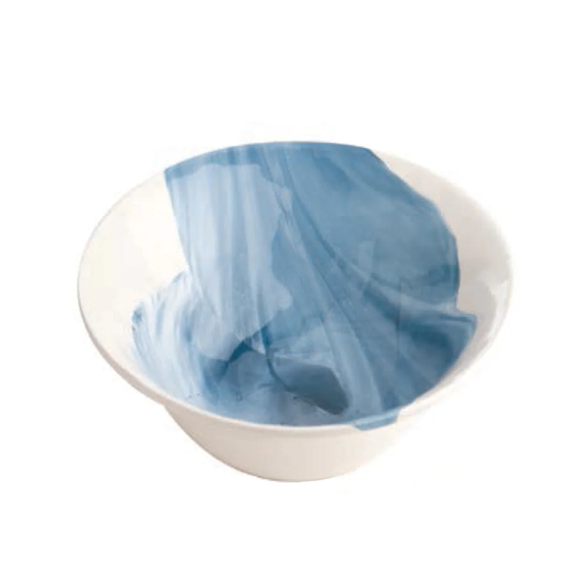 Splash Ceramic Soup Bowls in Blue, Set of 4