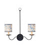 Marble Blue Lace Paper Drum Chandelier Shade