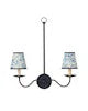 Marble Blue Lace Paper Tapered Chandelier Shade