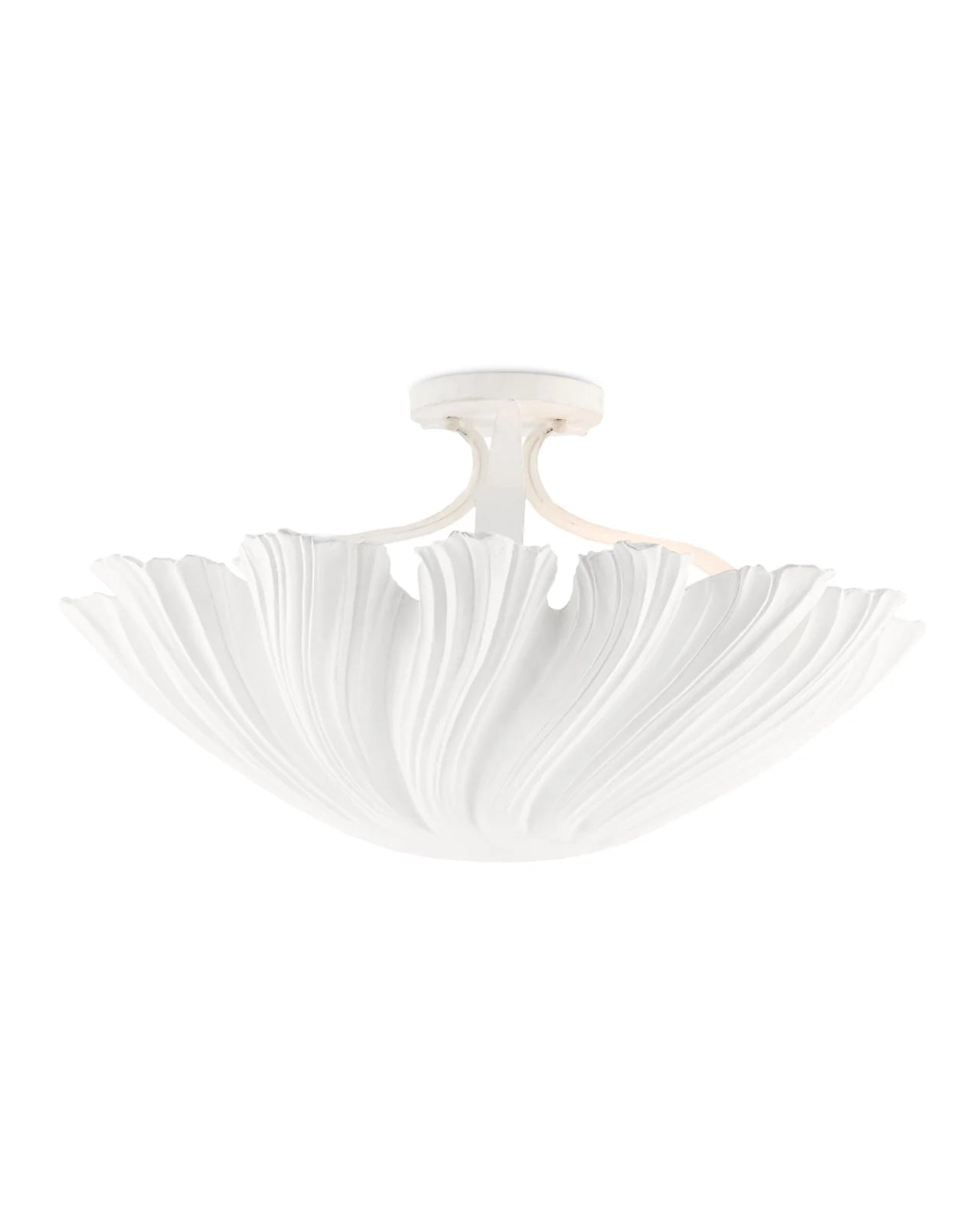 Hadley White Semi-Flush Mount